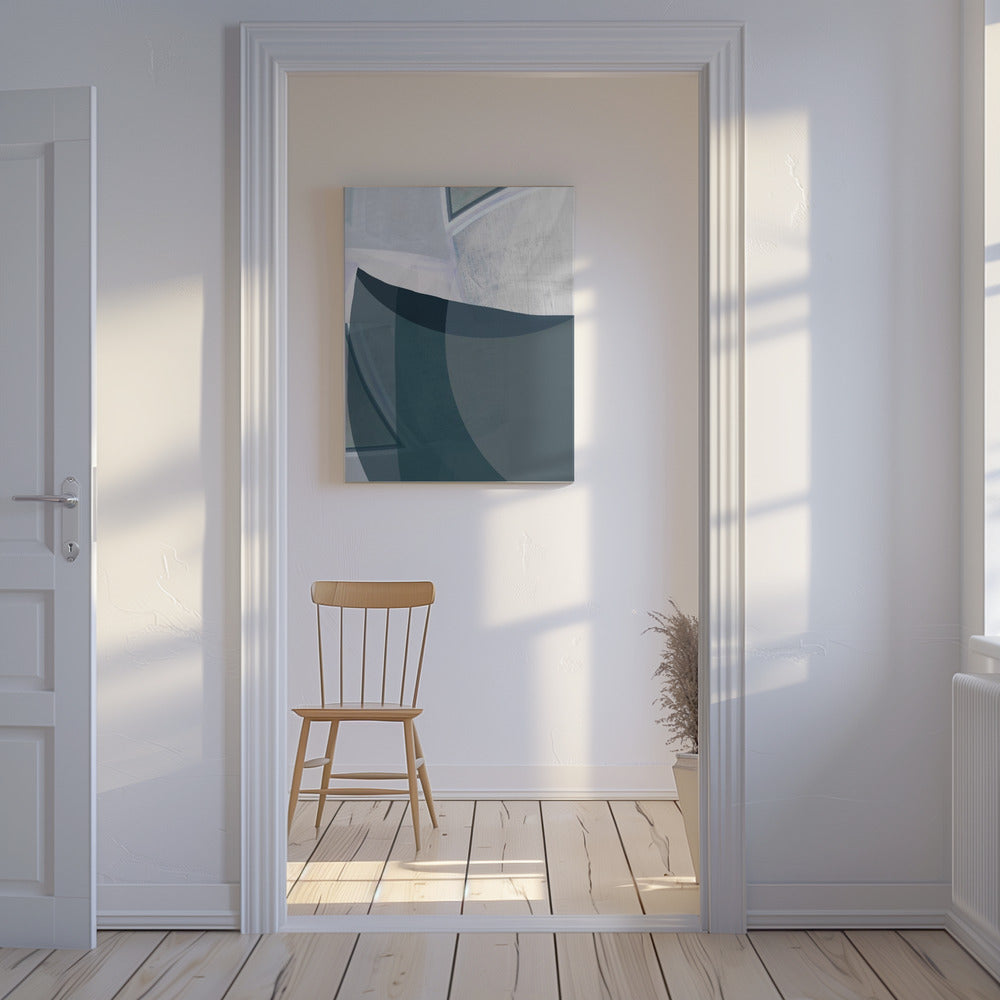 Encore Blue Abstract Print | Canvas