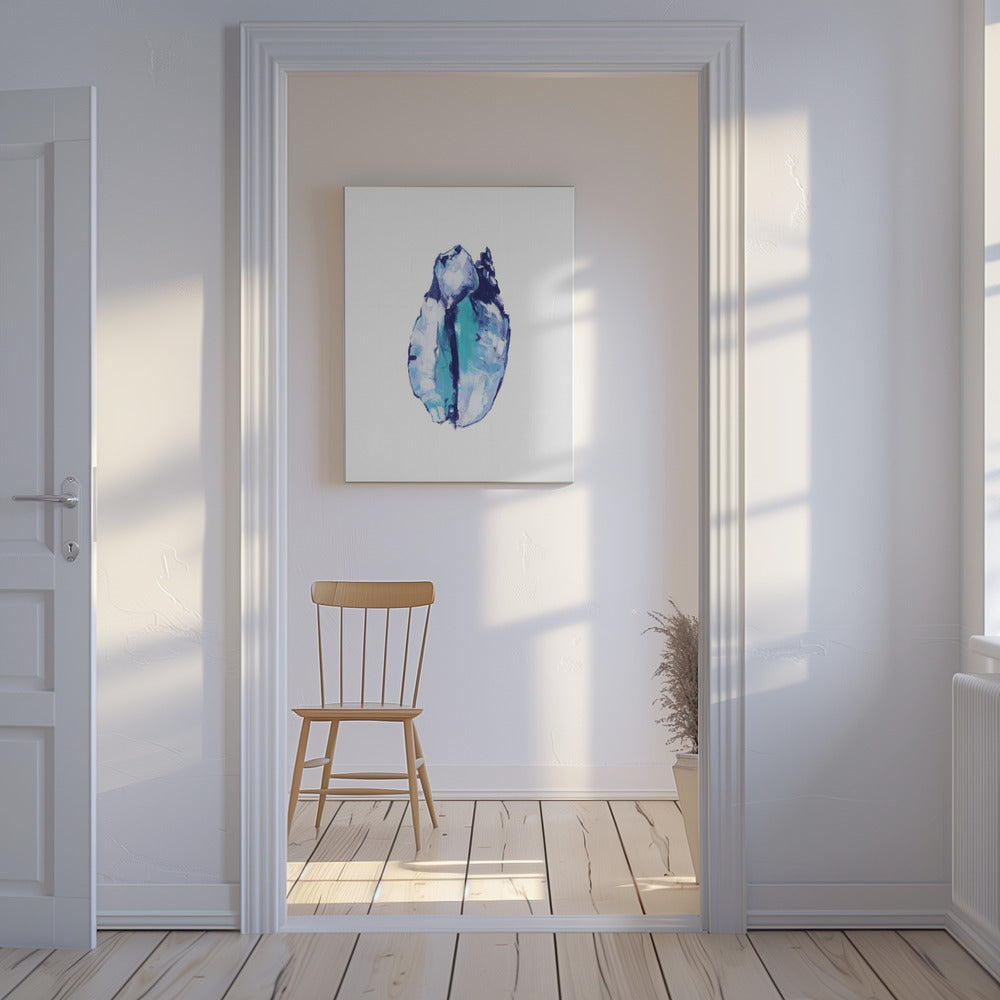 Blue Seashell On White Background No5 | Canvas