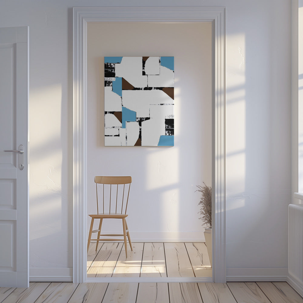 Abstract Neutral Geometry No1 | Canvas