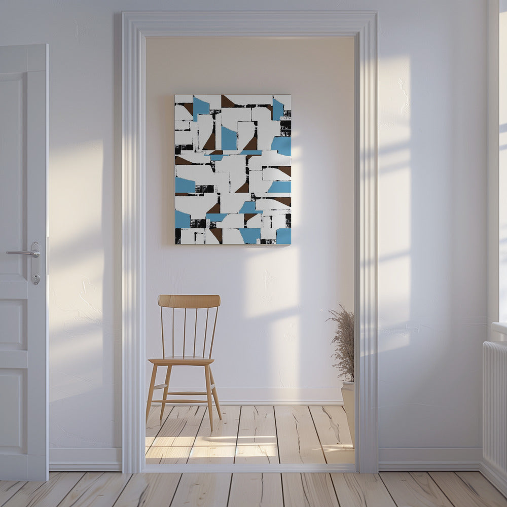 Abstract Neutral Geometry No3 | Canvas