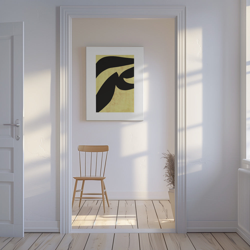 Abstract Black Shapes Print No 1 | Canvas