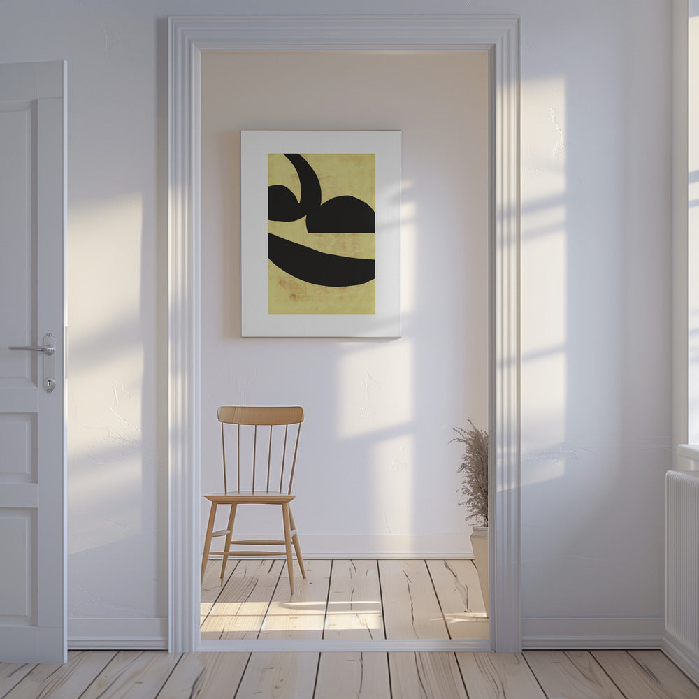 Abstract Black Shapes Print No 2 | Canvas