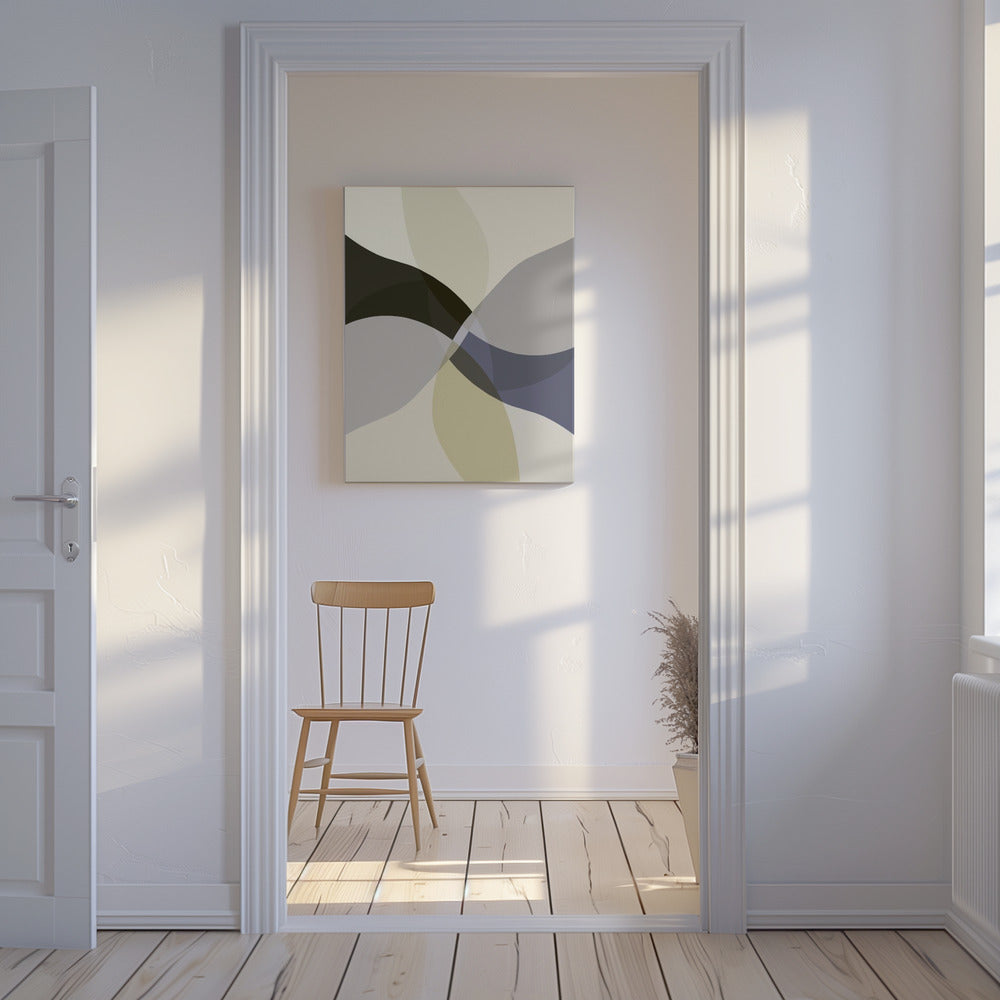 Abstract Neutral Shapes Print 3 | Canvas