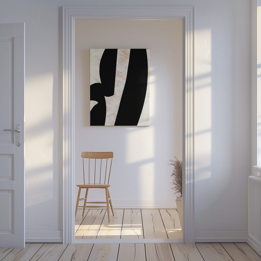 Abstract Black Shapes Print No 6 | Canvas