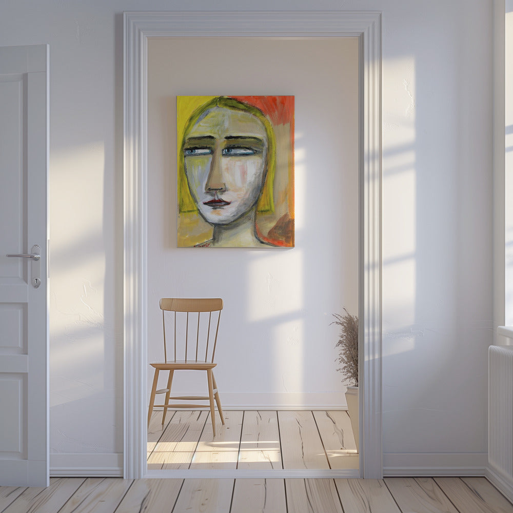 Narrowed Eyed Lady | Canvas