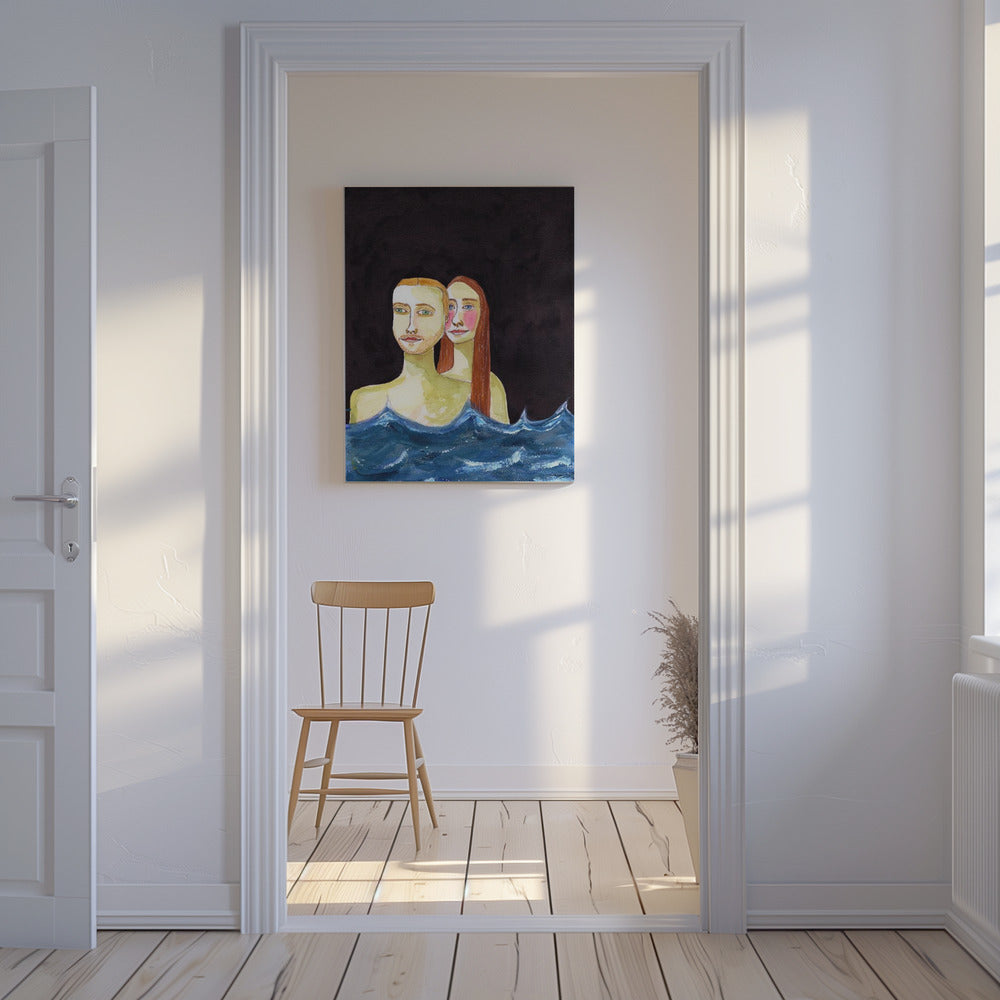 The  Swimming Couple | Canvas