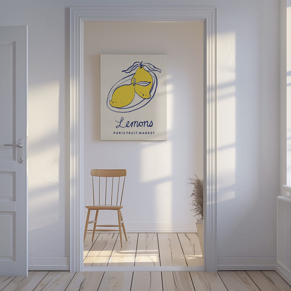 Food Art - Lemons Paris Fruit Market | Canvas