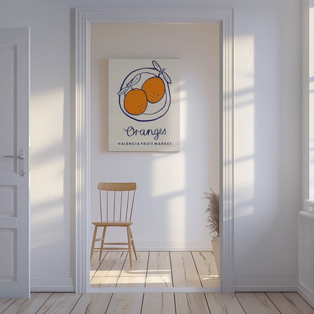 Food Art - Oranges Valencia Fruit Market | Canvas
