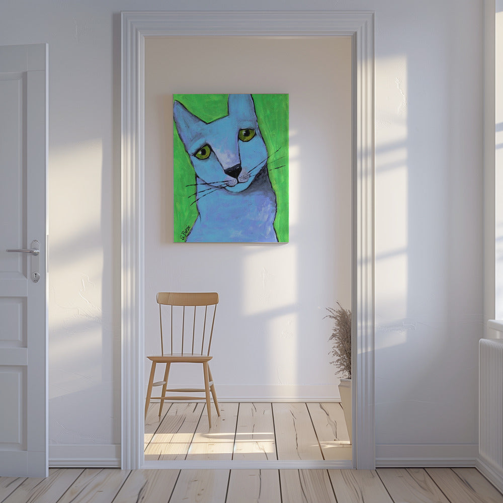 The Big Blue Cat | Canvas