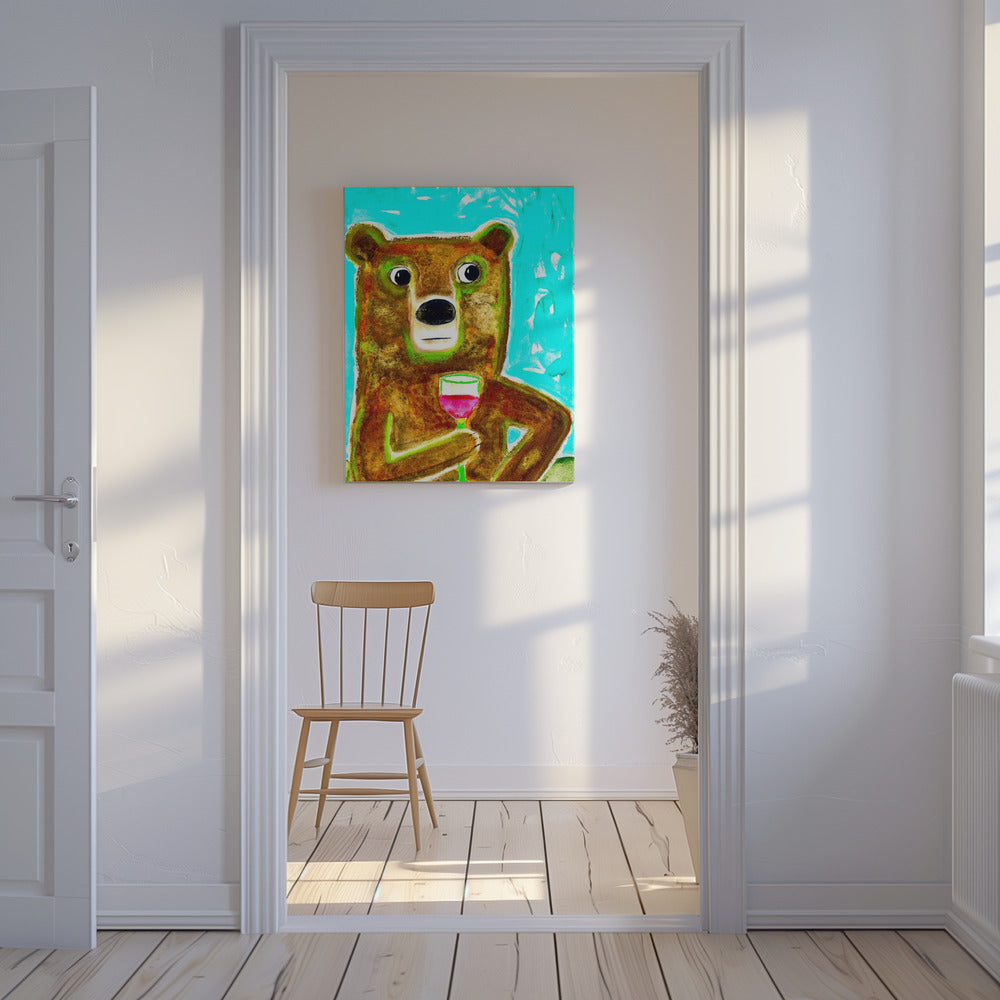 Mr. Bear at the Bar | Canvas