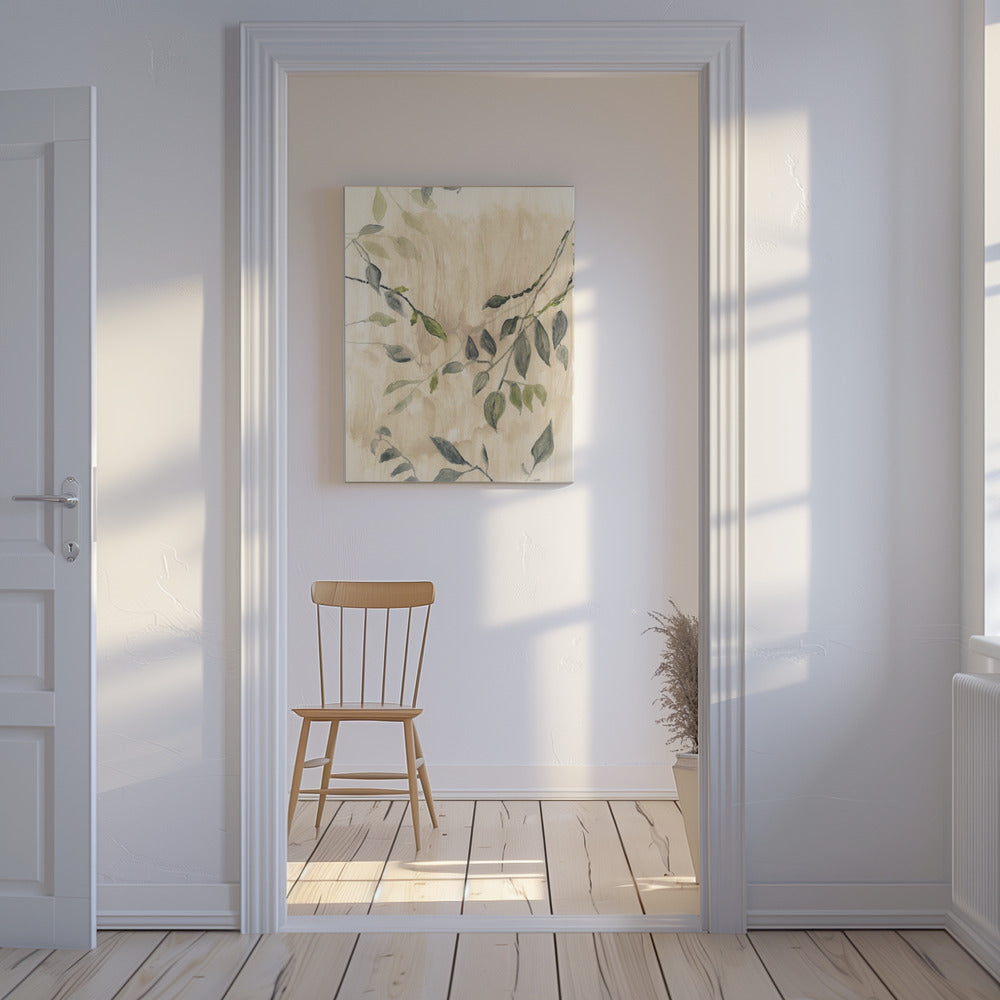 Colour Washed Leaves No1 | Canvas