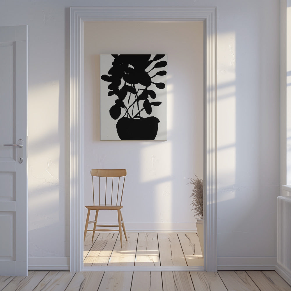 Potted Plant Silhouette No3 | Canvas