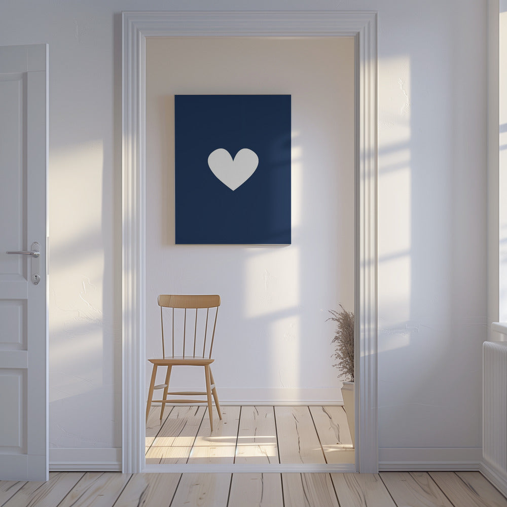 Little Navy Heart | Canvas