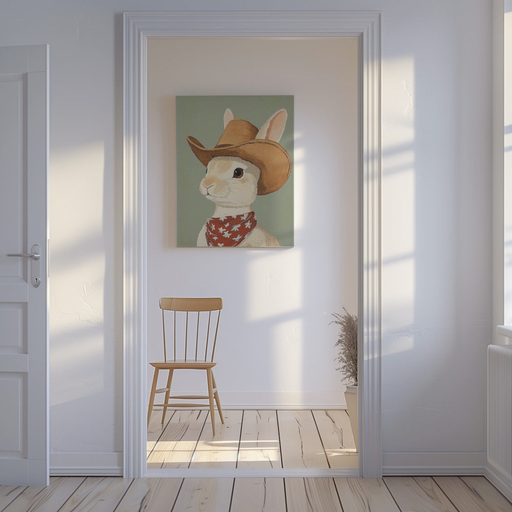 Cowboy Rabbit | Canvas