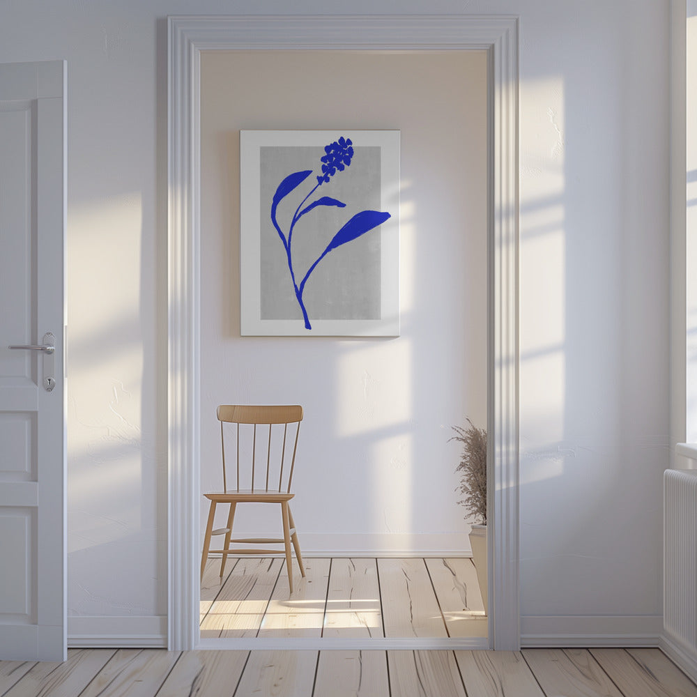 Azure Blossom Silhouette | Canvas
