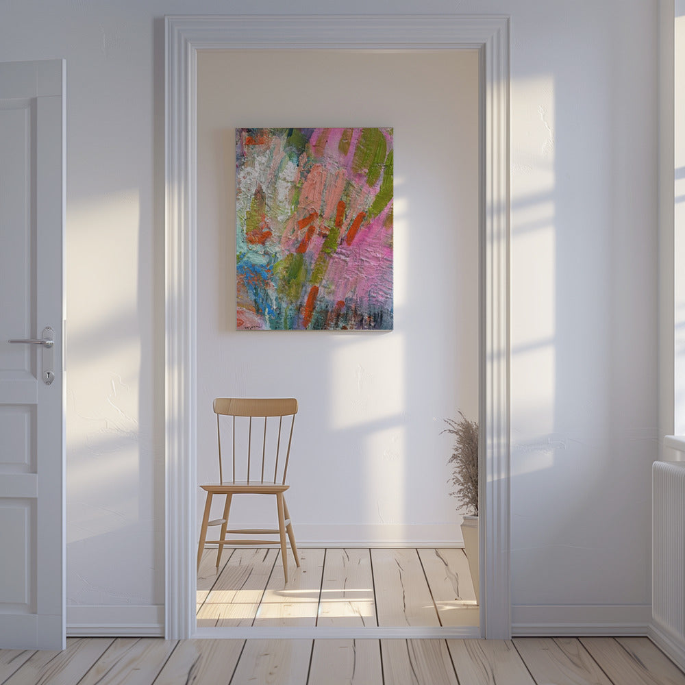 Whispering Pink Brushstrokes | Canvas