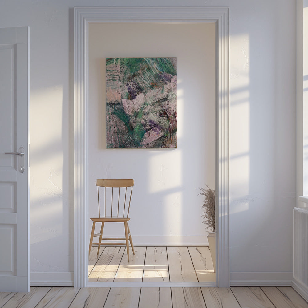 Textured Green Geode | Canvas