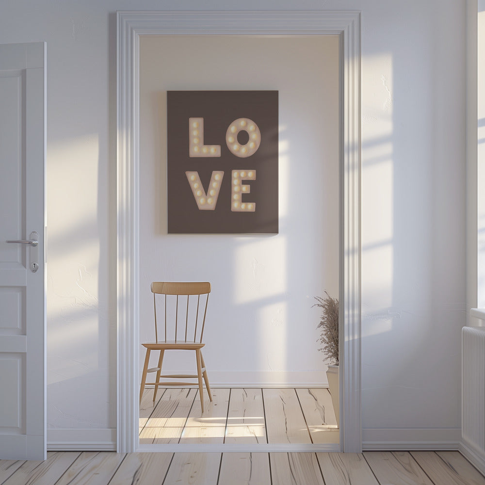 Love Lightletters Coffee Quartz | Canvas