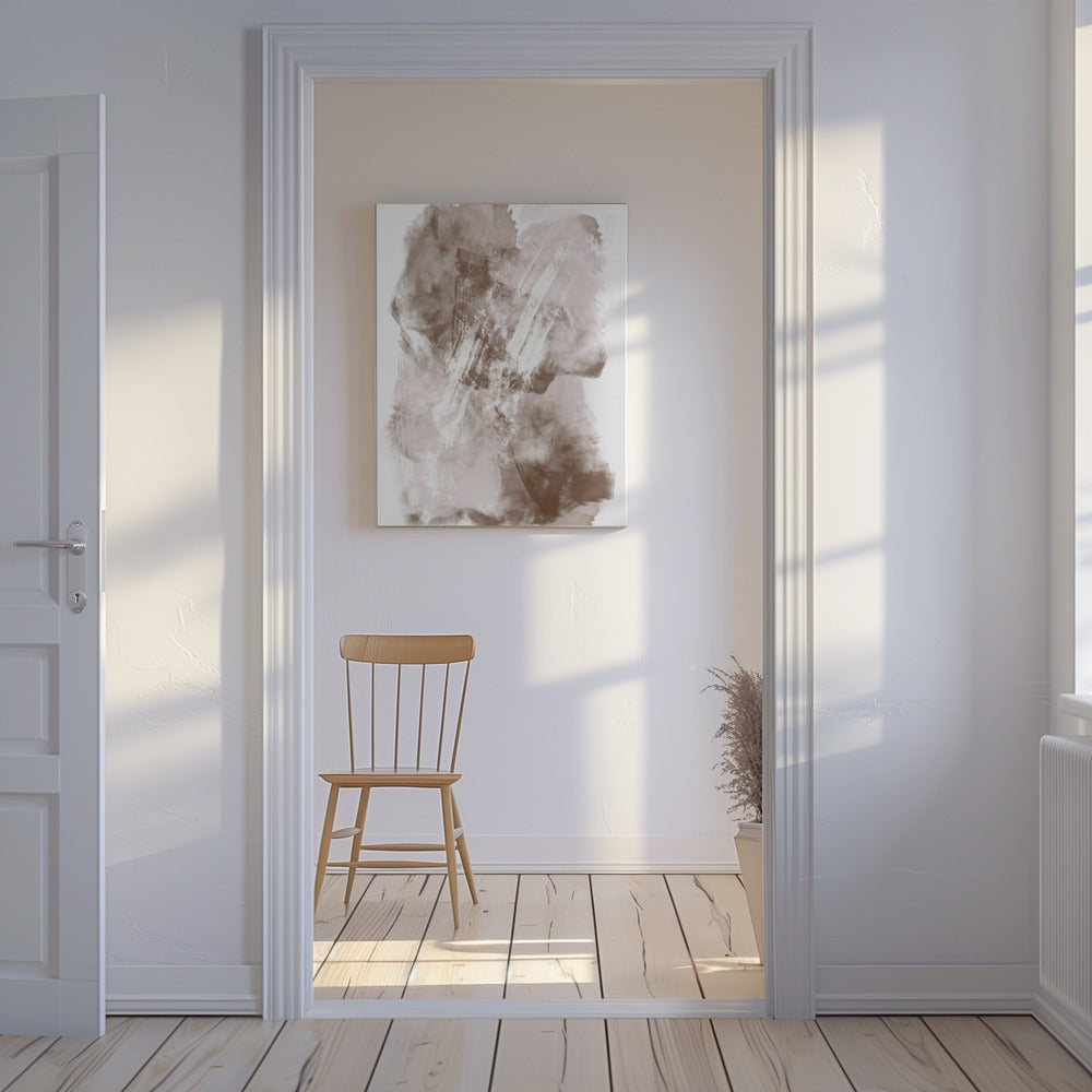 Abstract Artwork With Soft Beige And Brown Tones | Canvas