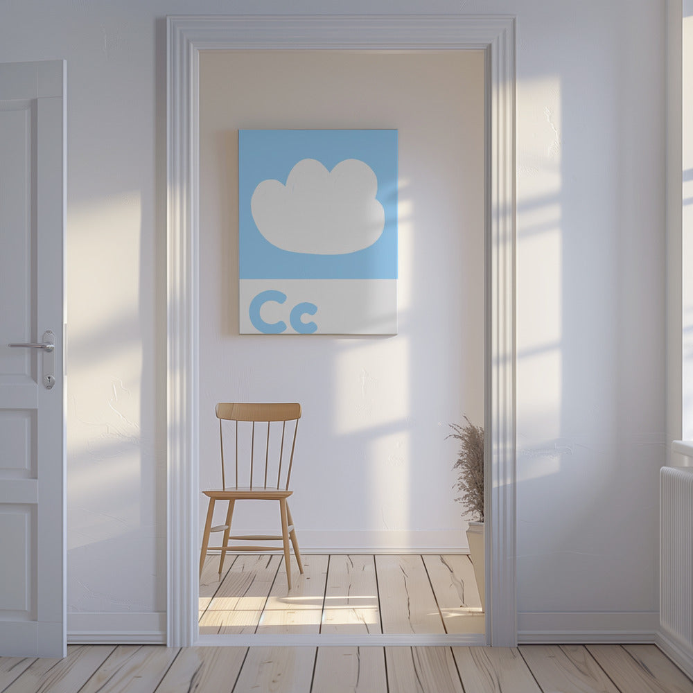Cloudy Alphabet Sky | Canvas