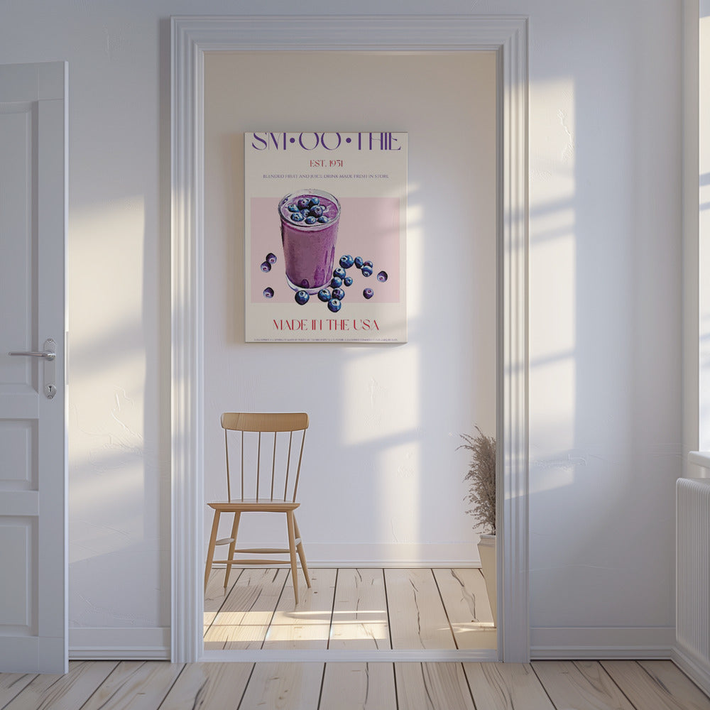 Blueberry Smoothie Illustration | Canvas