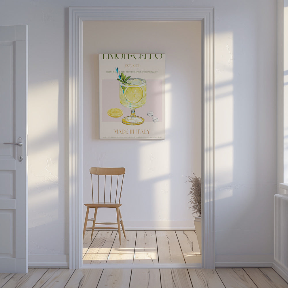 Illustration Of A Limoncello Drink | Canvas