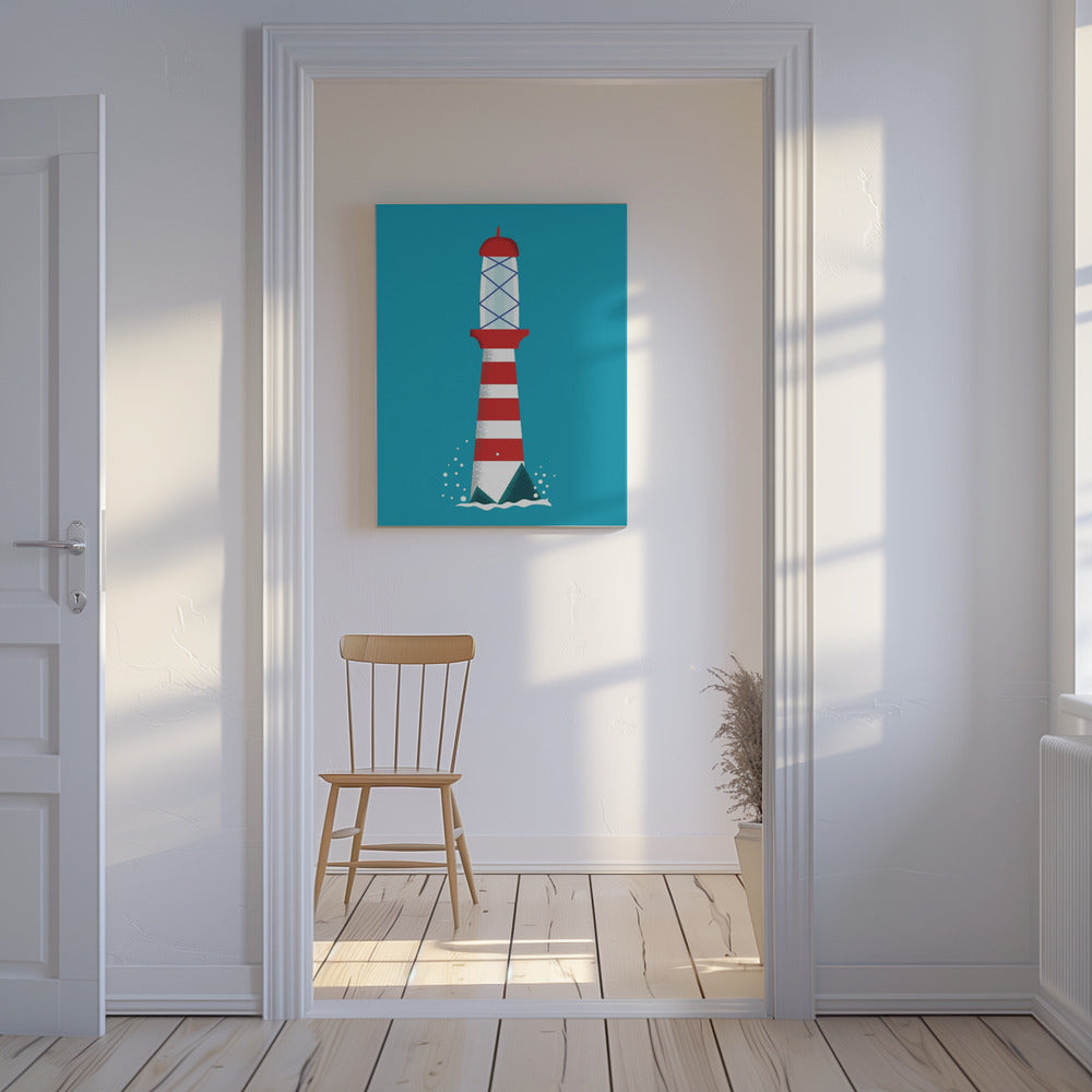 Striped Lighthouse | Canvas