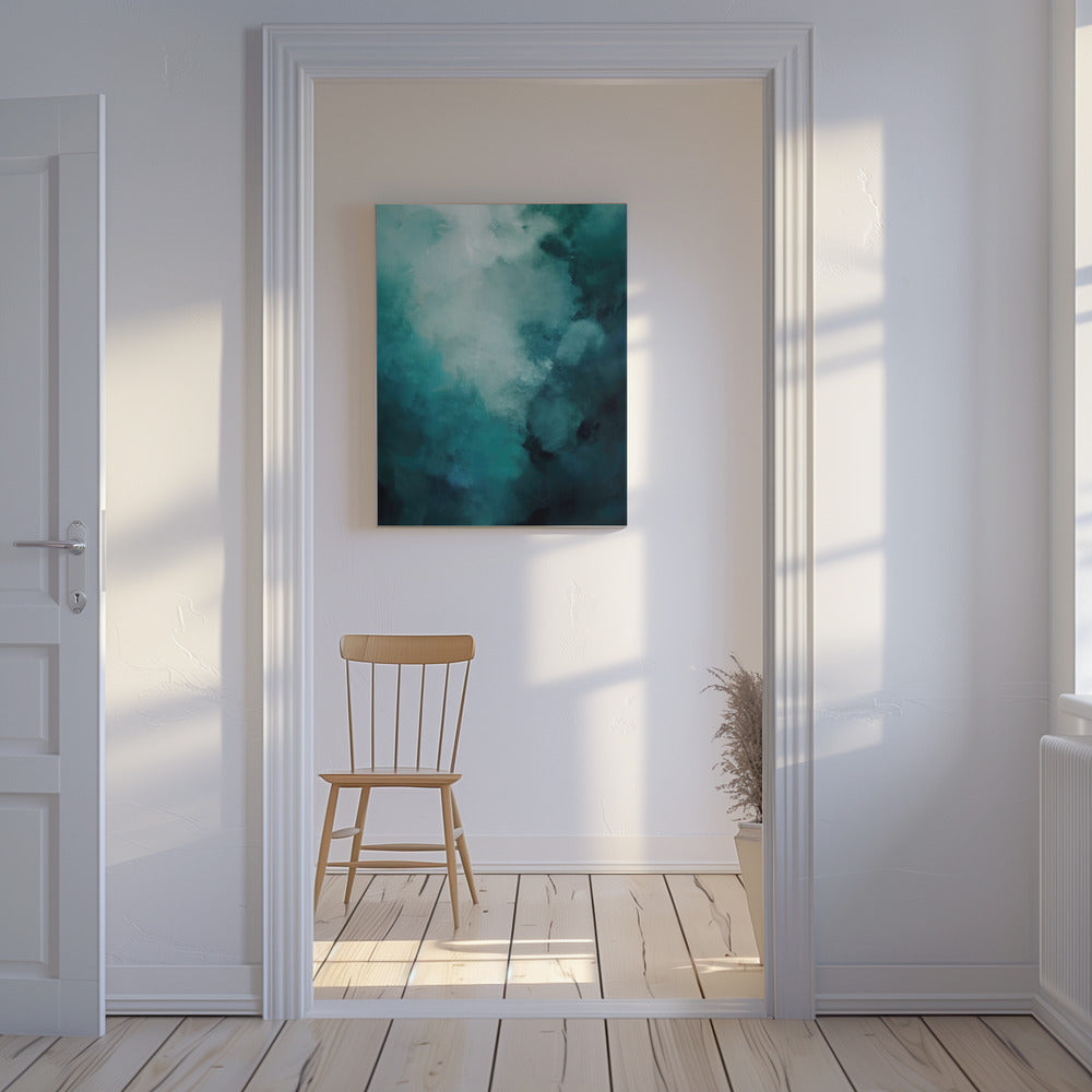 Misty Teal Abyss | Canvas