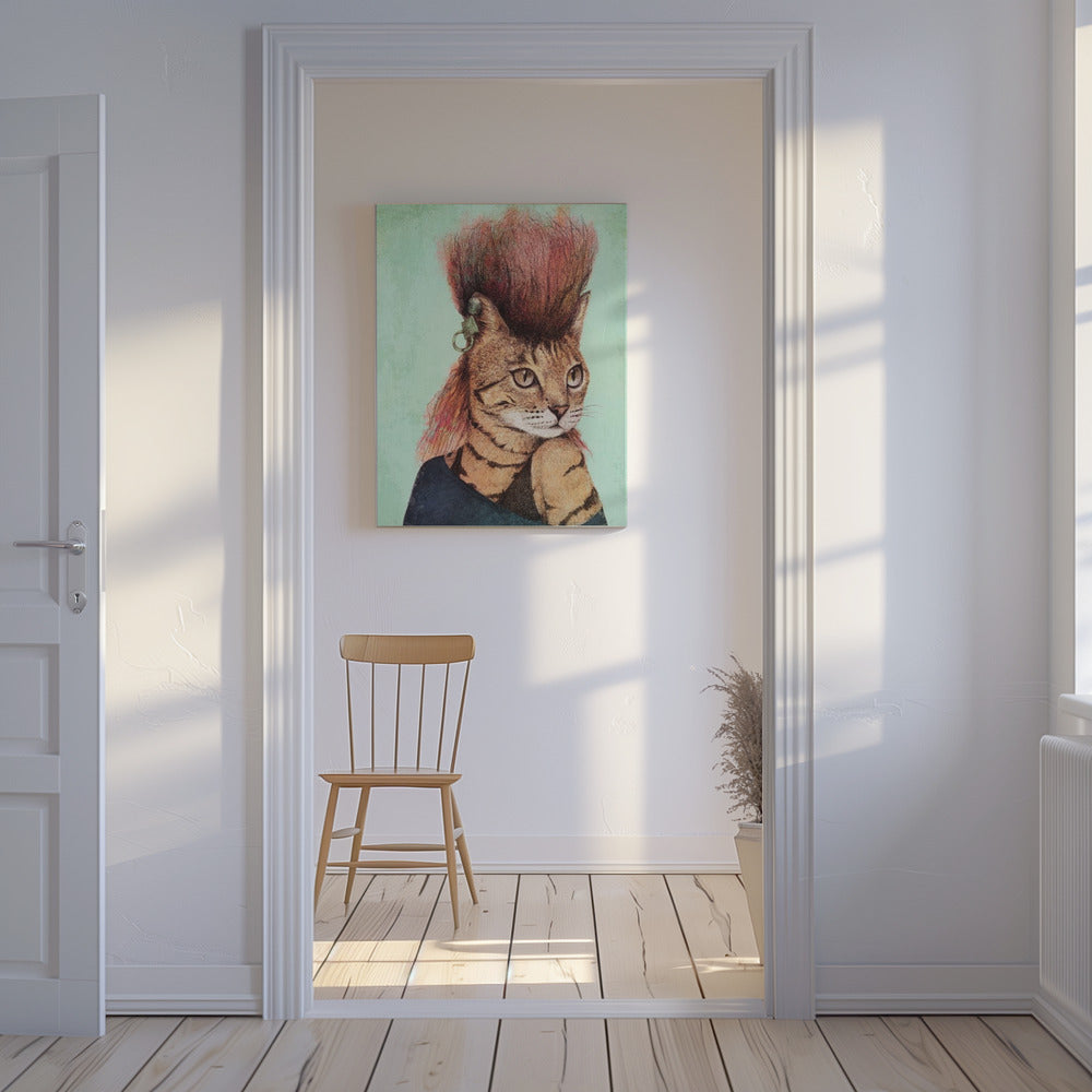 Stylish Tabby Cat | Canvas