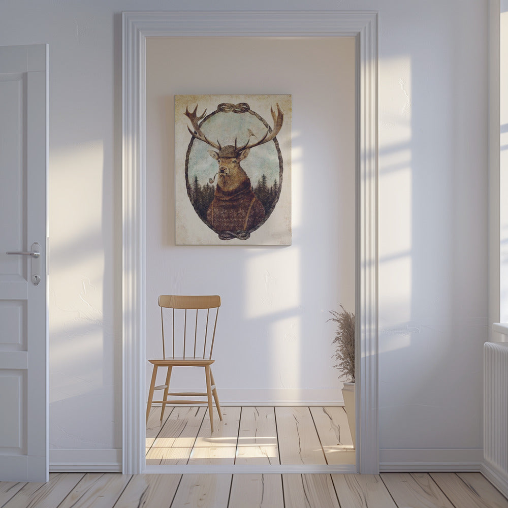 Deer Dressed In Cozy Attire | Canvas