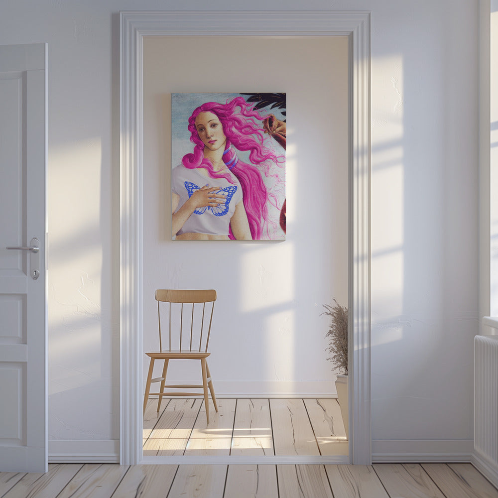 A Figure with Vibrant Pink Hair | Canvas