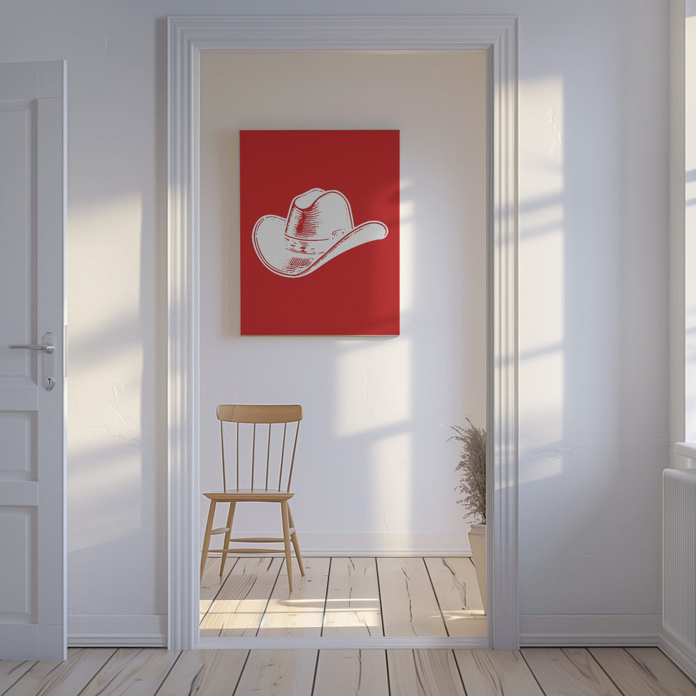 Red Cowboy Hat | Canvas