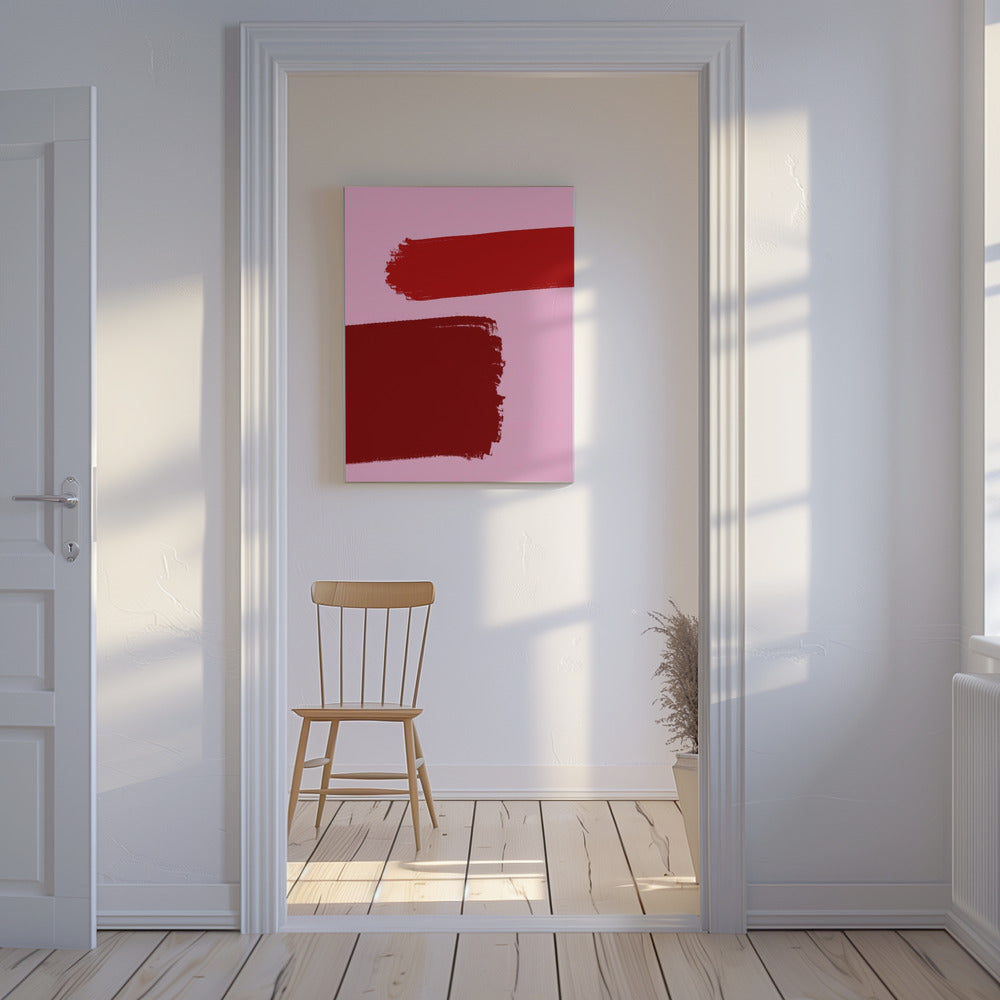 Crimson Strokes | Canvas