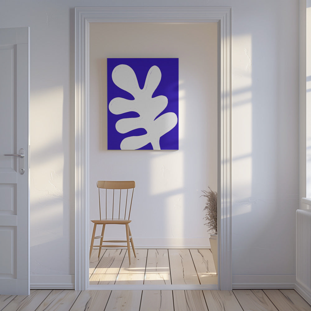 Leaf on Blue Canvas | Canvas