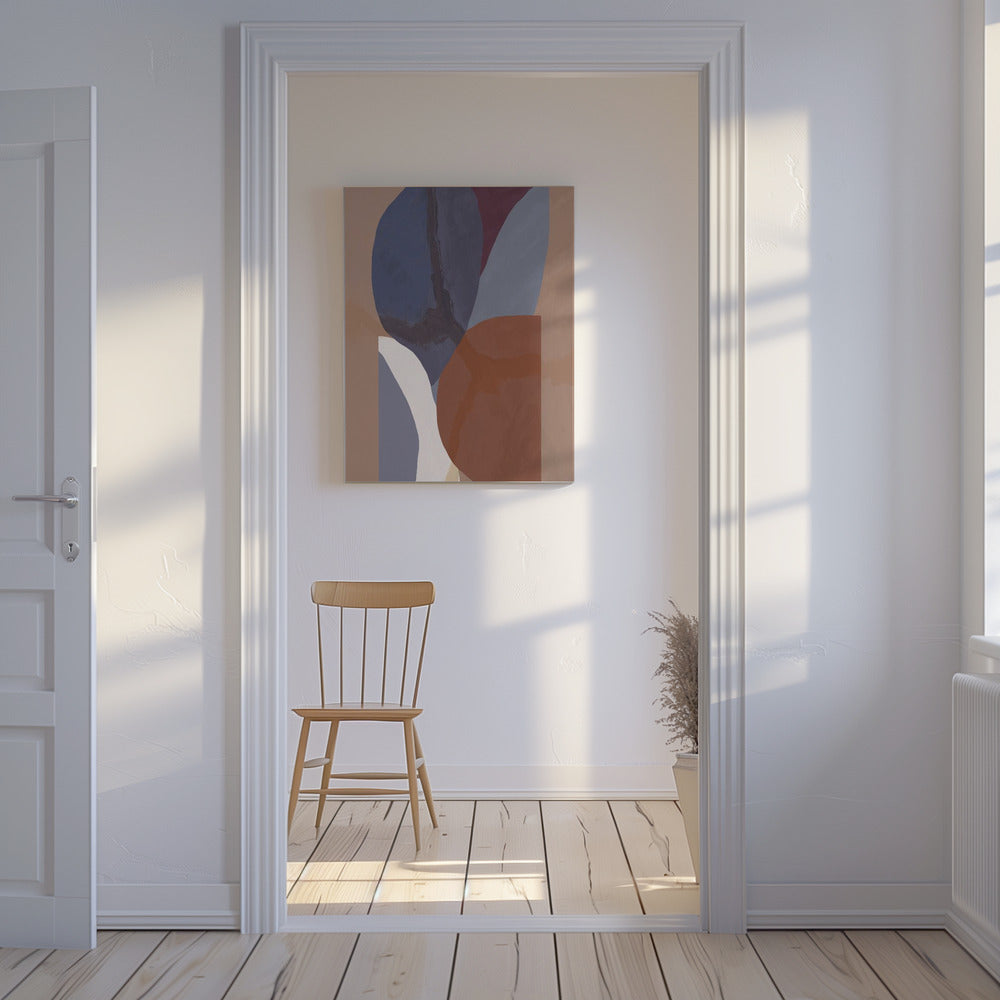 Geometric Shapes In Muted Colorful Tones | Canvas