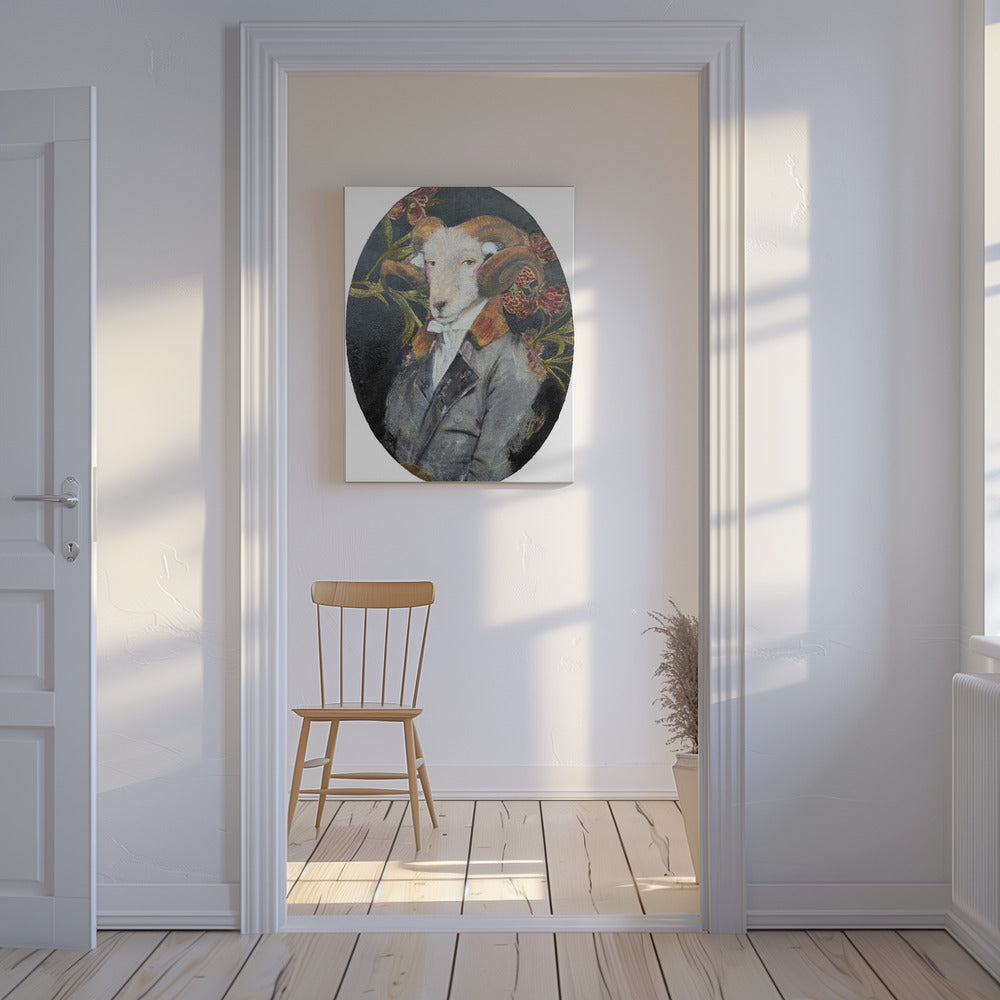 Regal Ram Portrait | Canvas