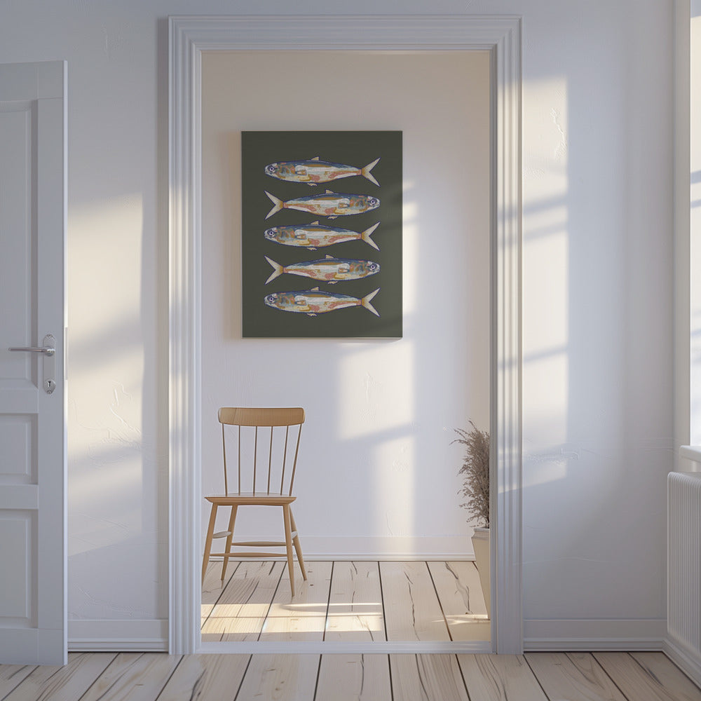 Five Fish in a Row | Canvas