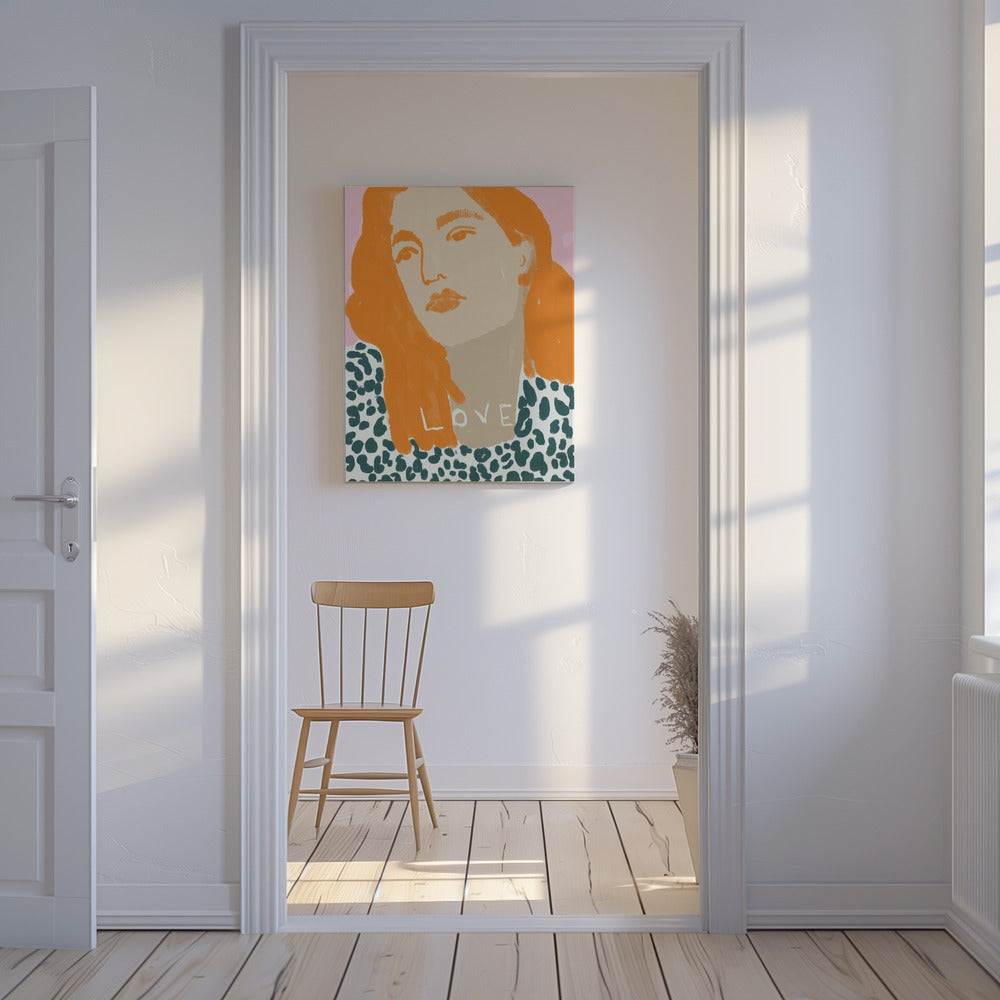 Portrait of a Woman with Orange Hair | Canvas