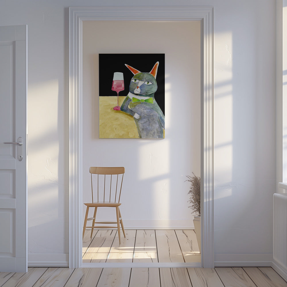 Cat at the Bar | Canvas