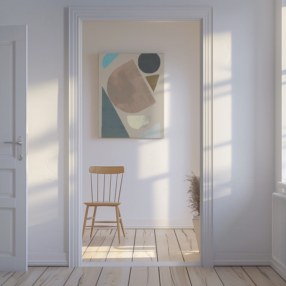 Abstract Shapes in Muted Tones | Canvas