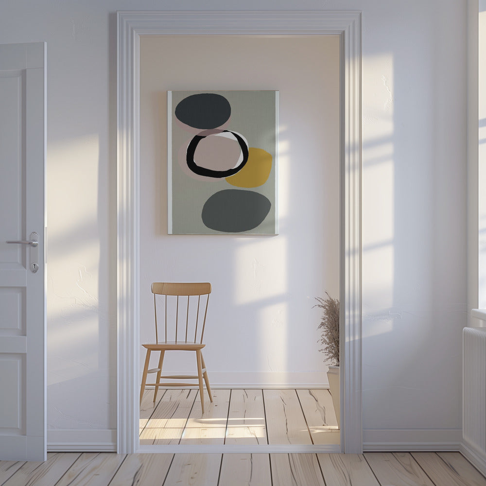 Abstract Circles in Muted Tones | Canvas