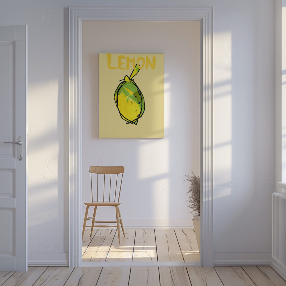 Yellow and Green Lemon | Canvas