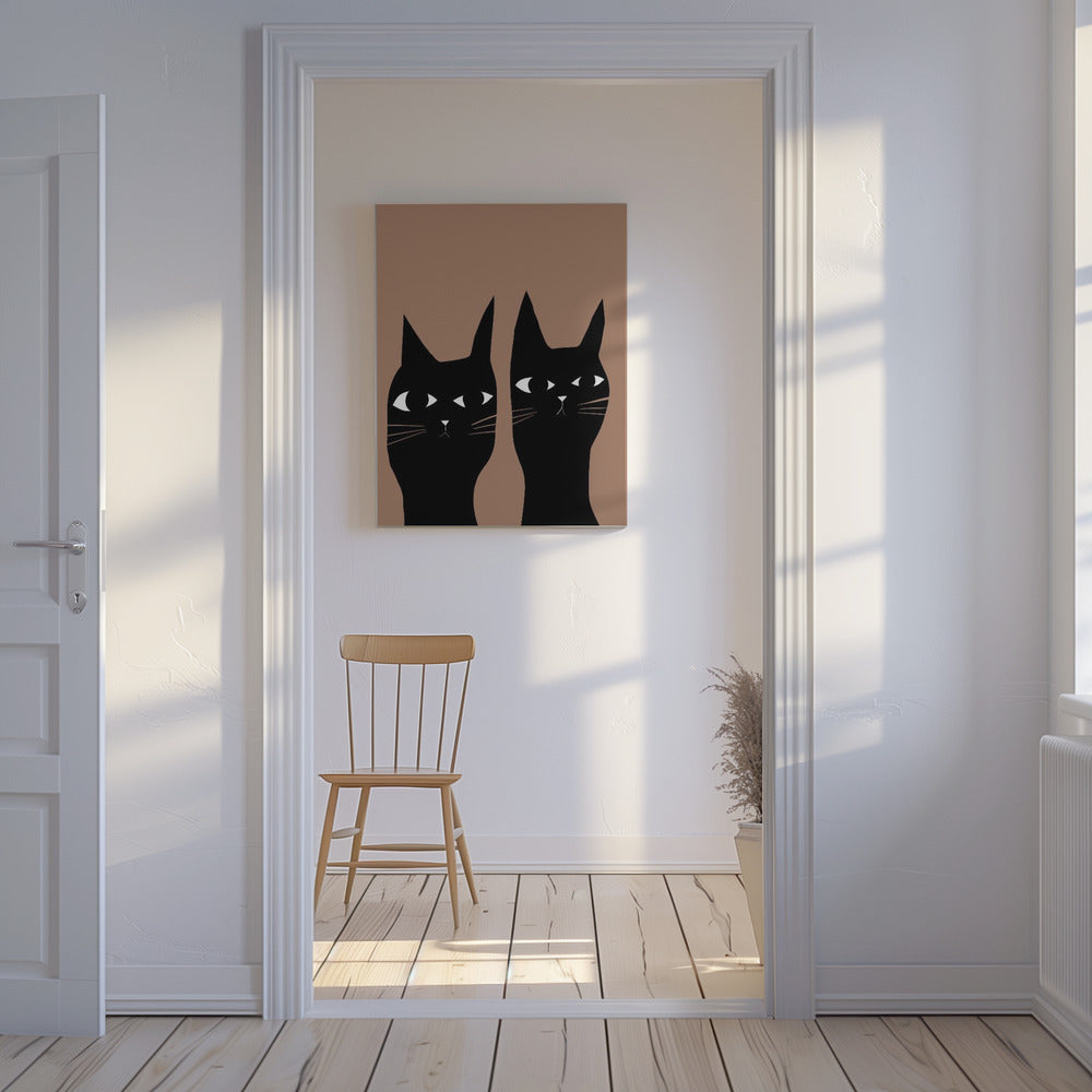 Two black cats | Canvas