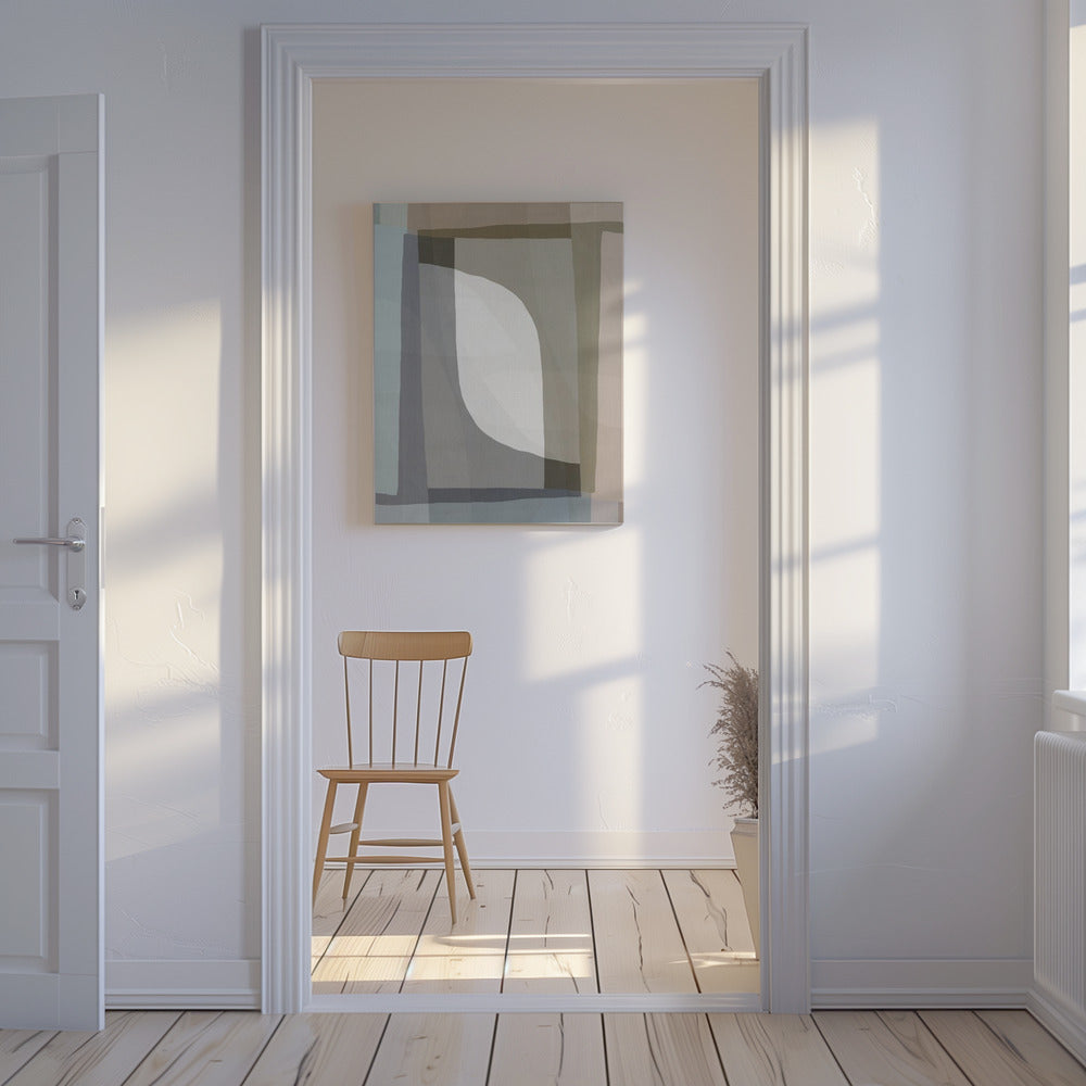 Muted Geometric Flow | Canvas