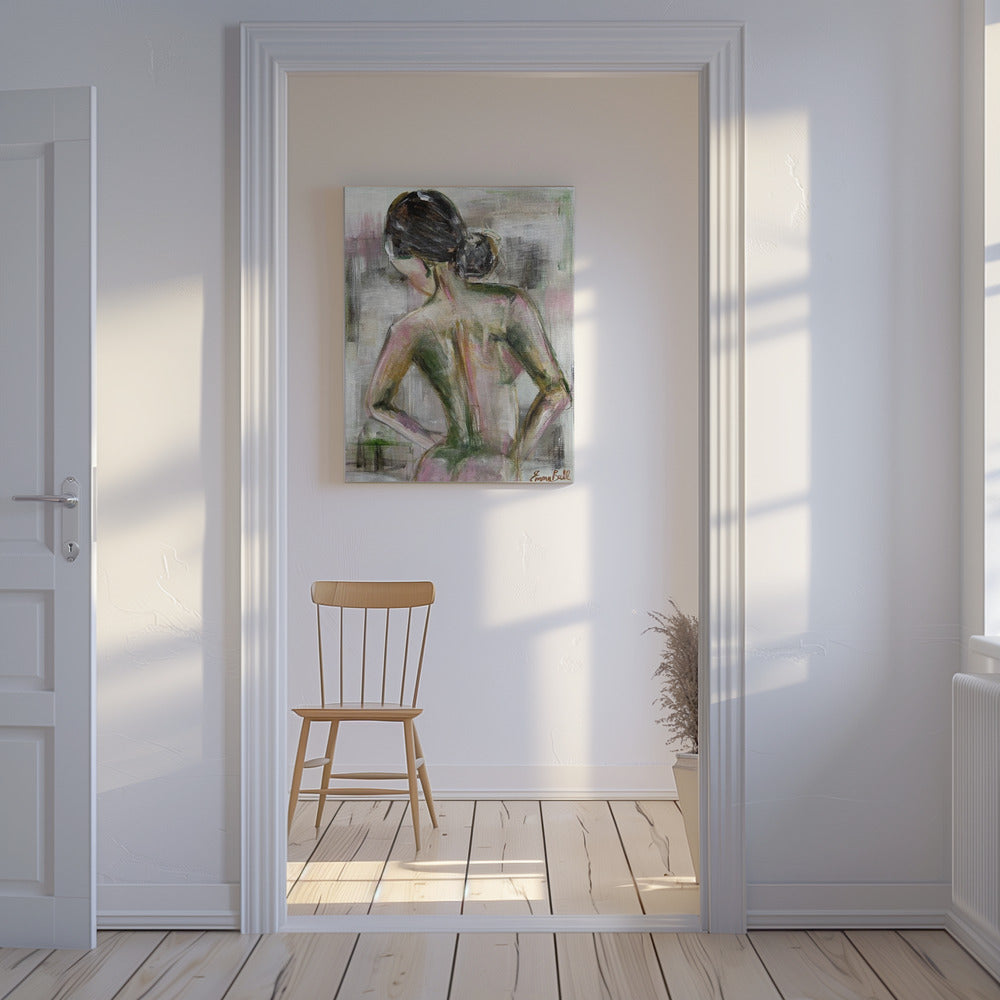 A Woman Portrait from Behind | Canvas