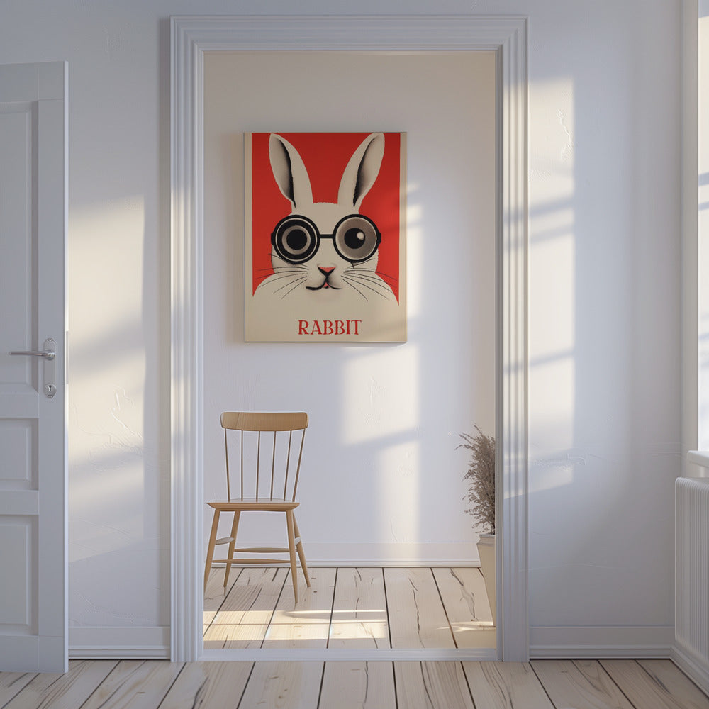Rabbit With Oversized Glasses | Canvas