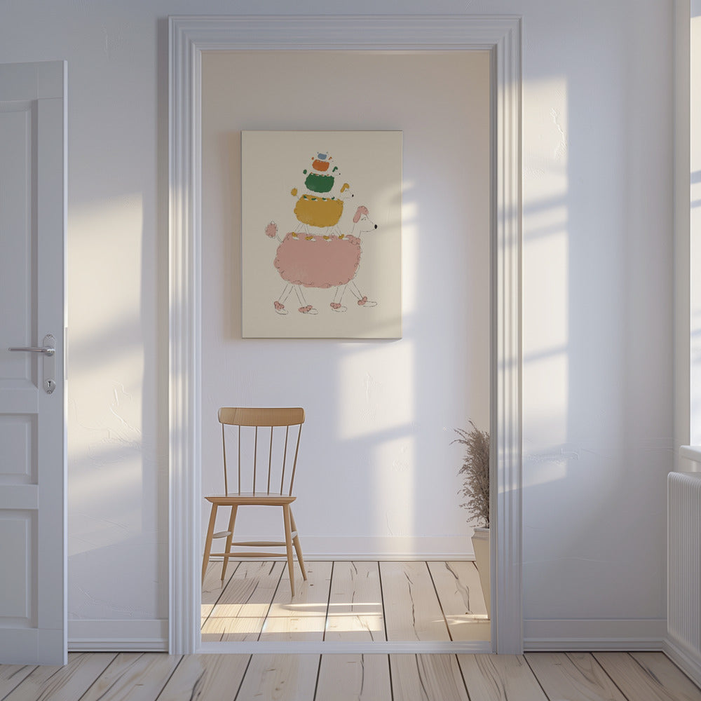 Poodle Pyramid | Canvas