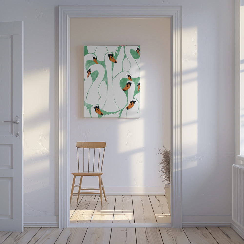 Graceful Swans | Canvas