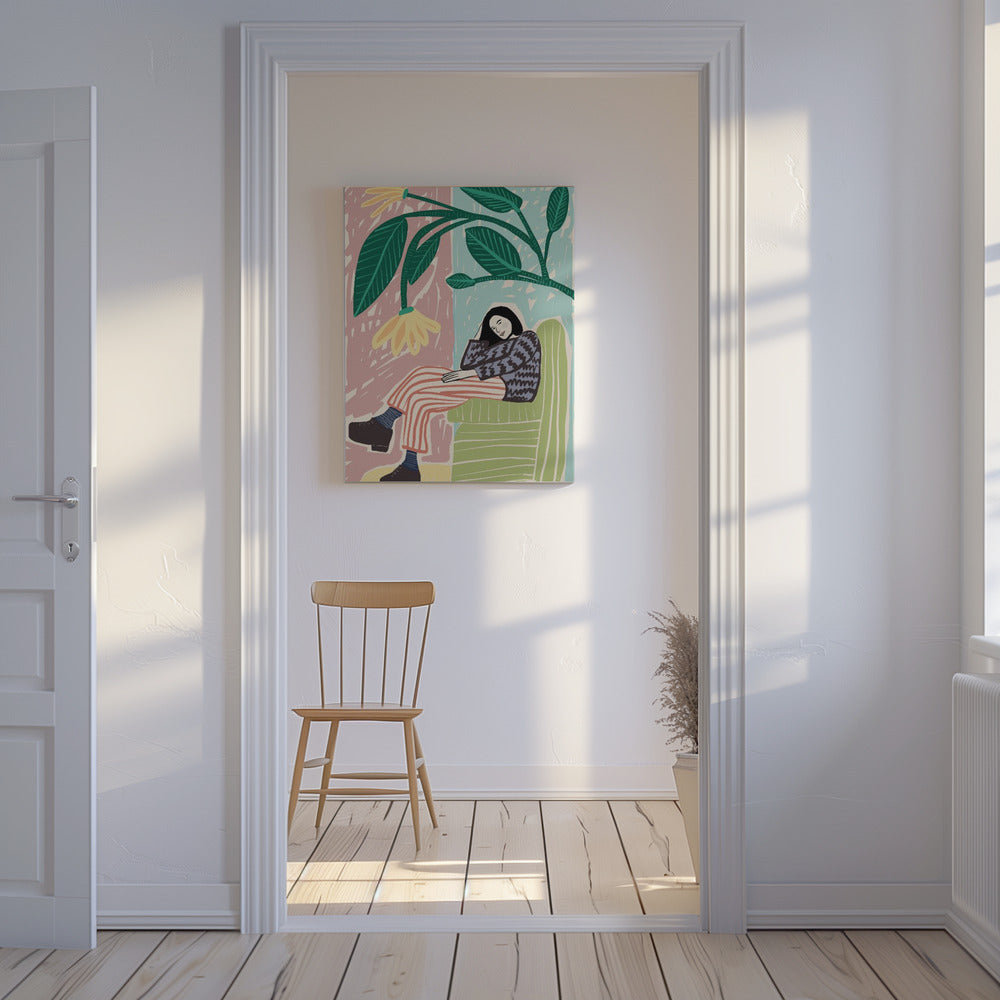 Woman resting | Canvas