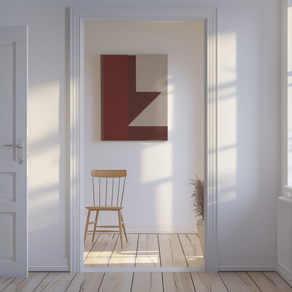Red Geometric Composition | Canvas